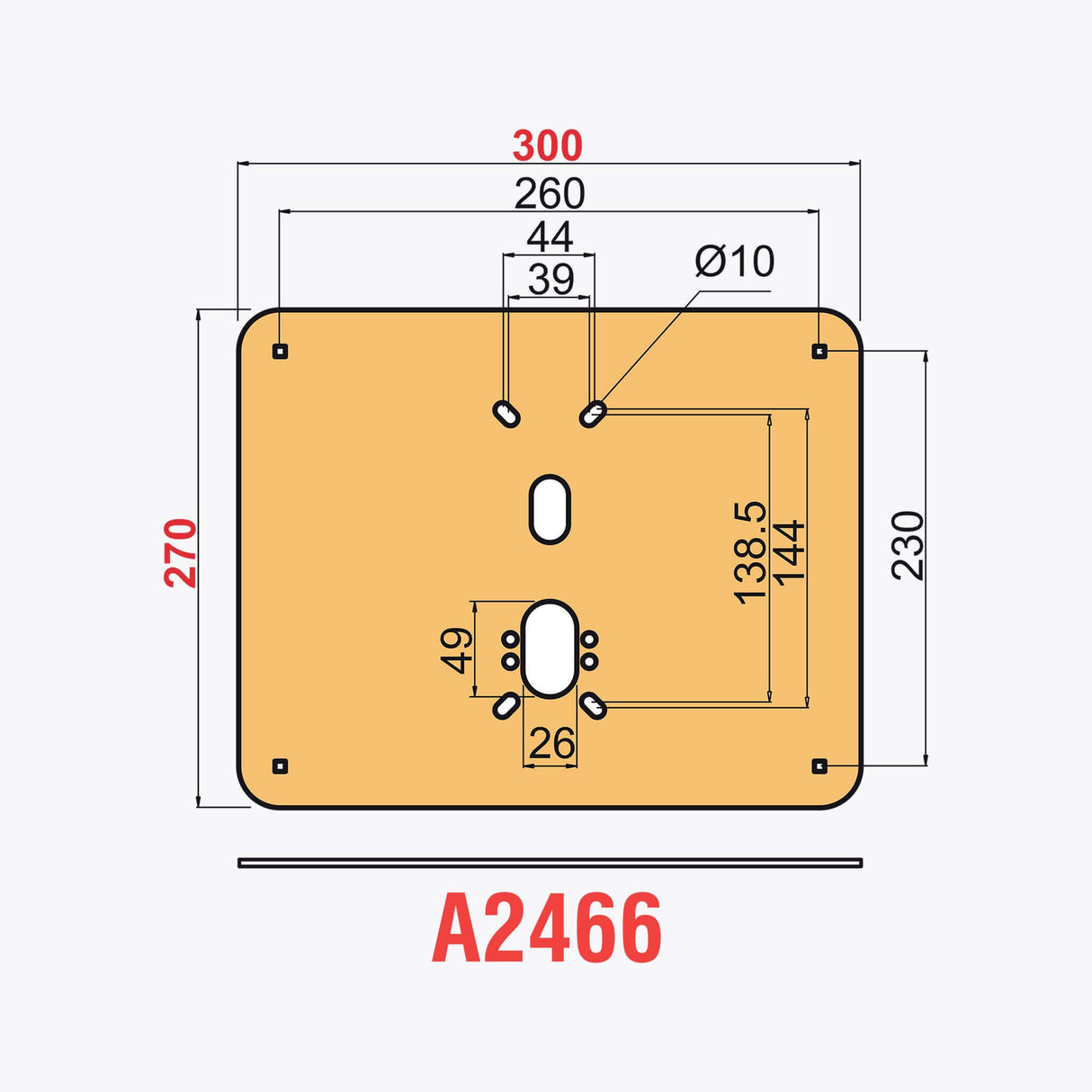 Piastra protezione basculante garage antitaglio