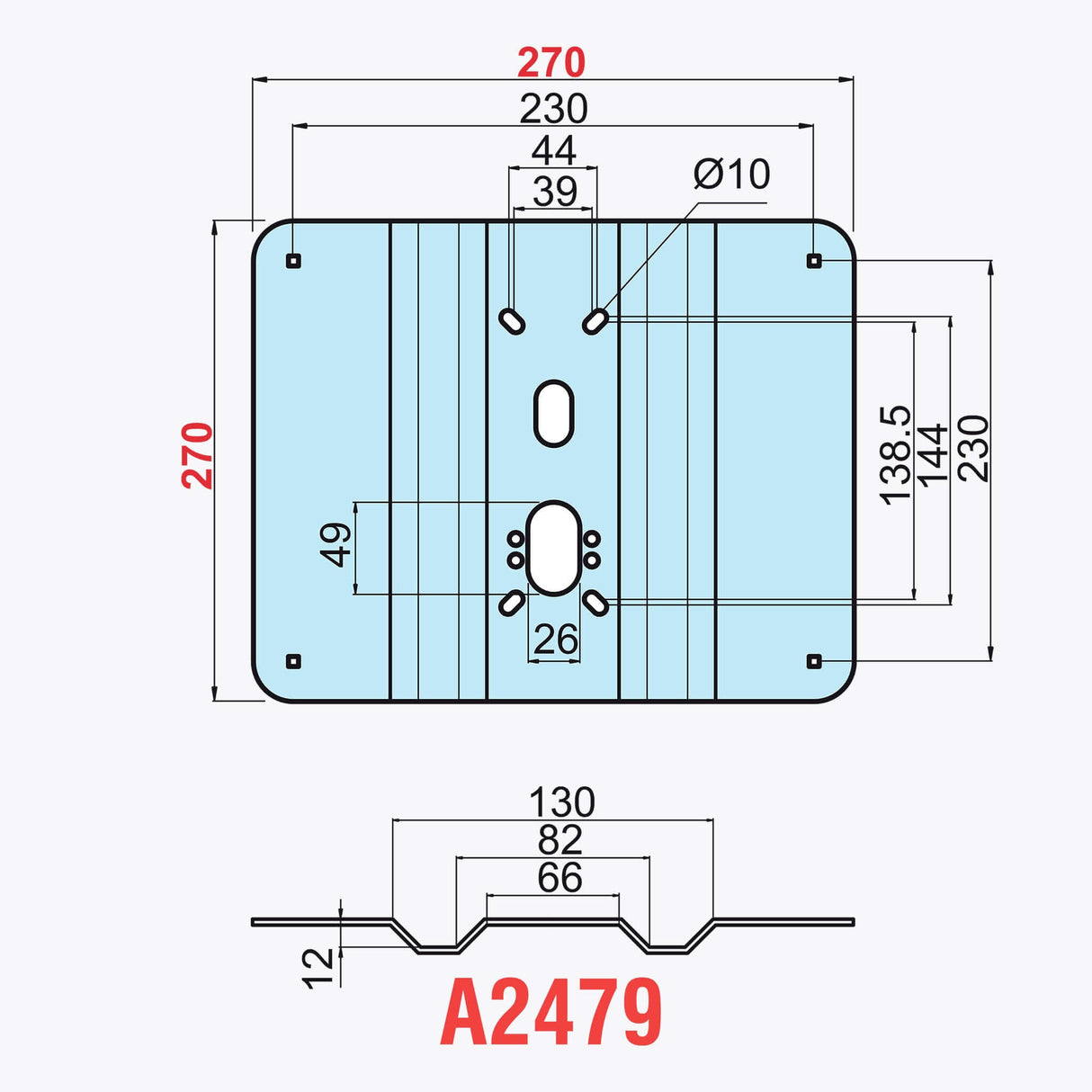 Piastra protezione basculante garage antitaglio