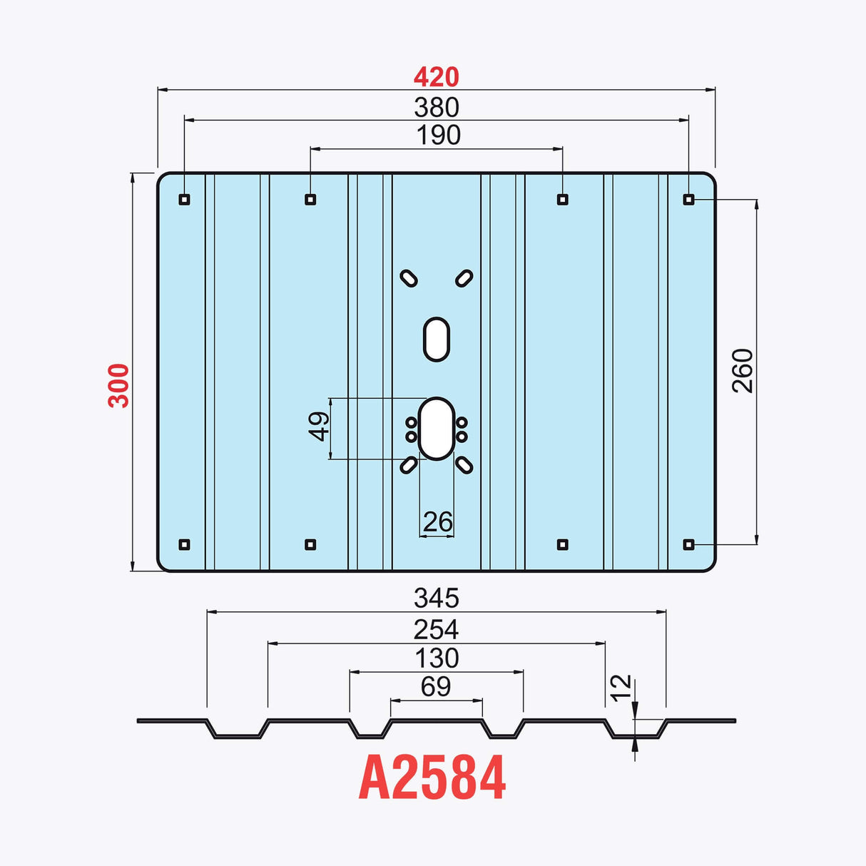 Piastra protezione basculante garage antitaglio
