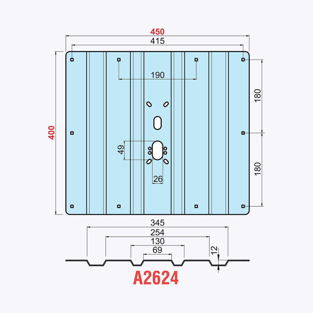 Piastra protezione basculante garage antitaglio