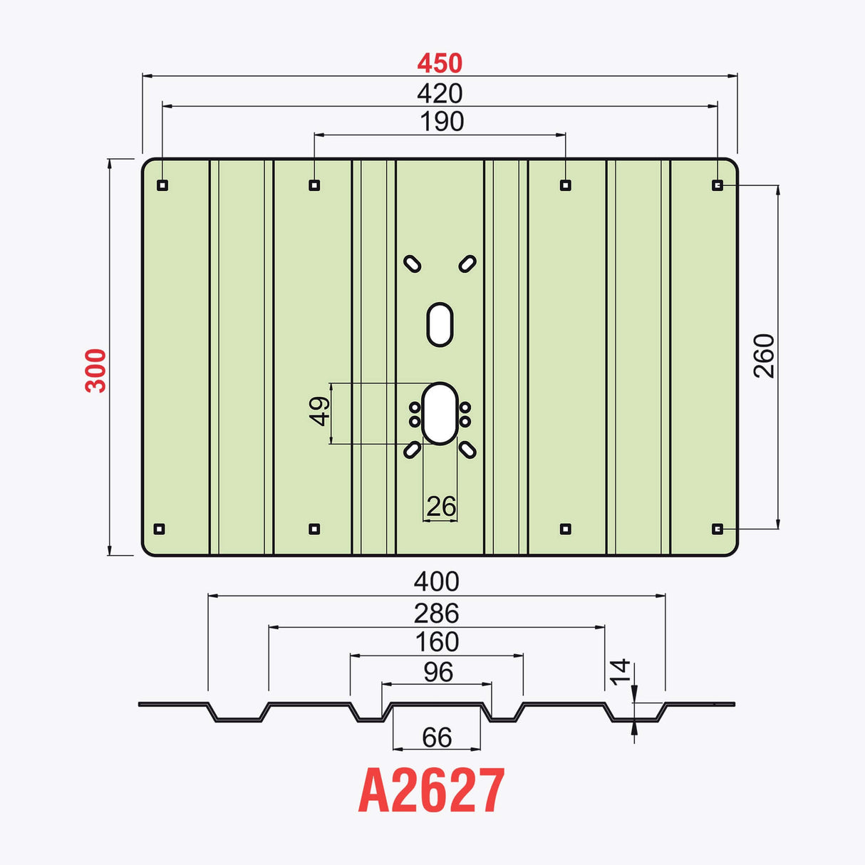 Piastra protezione basculante garage antitaglio