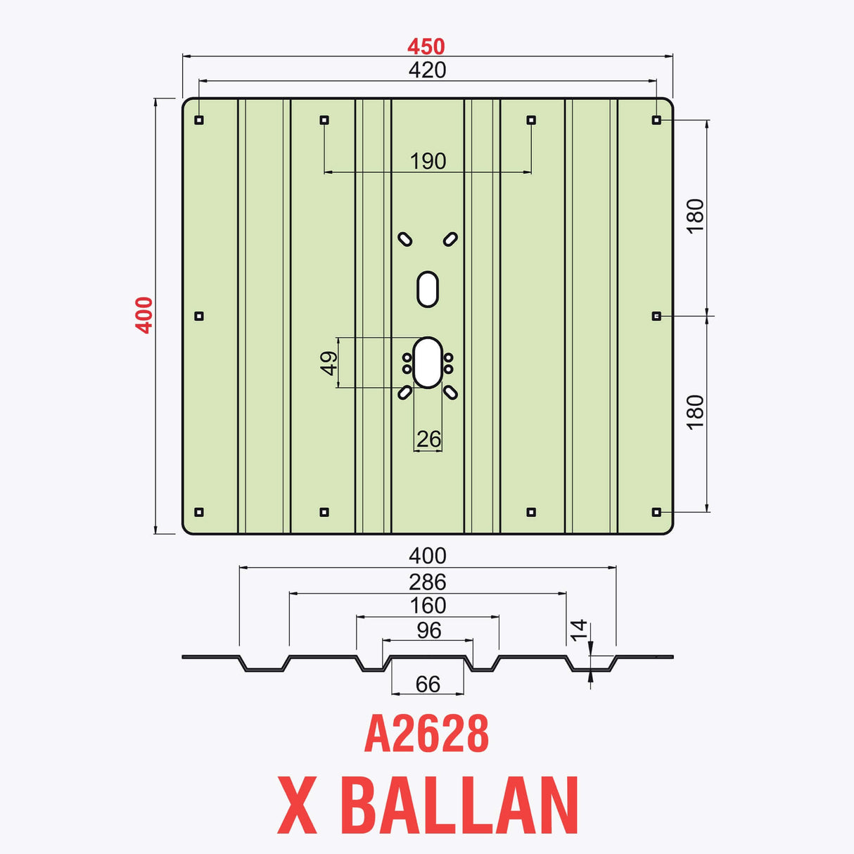 Piastra protezione basculante garage antitaglio