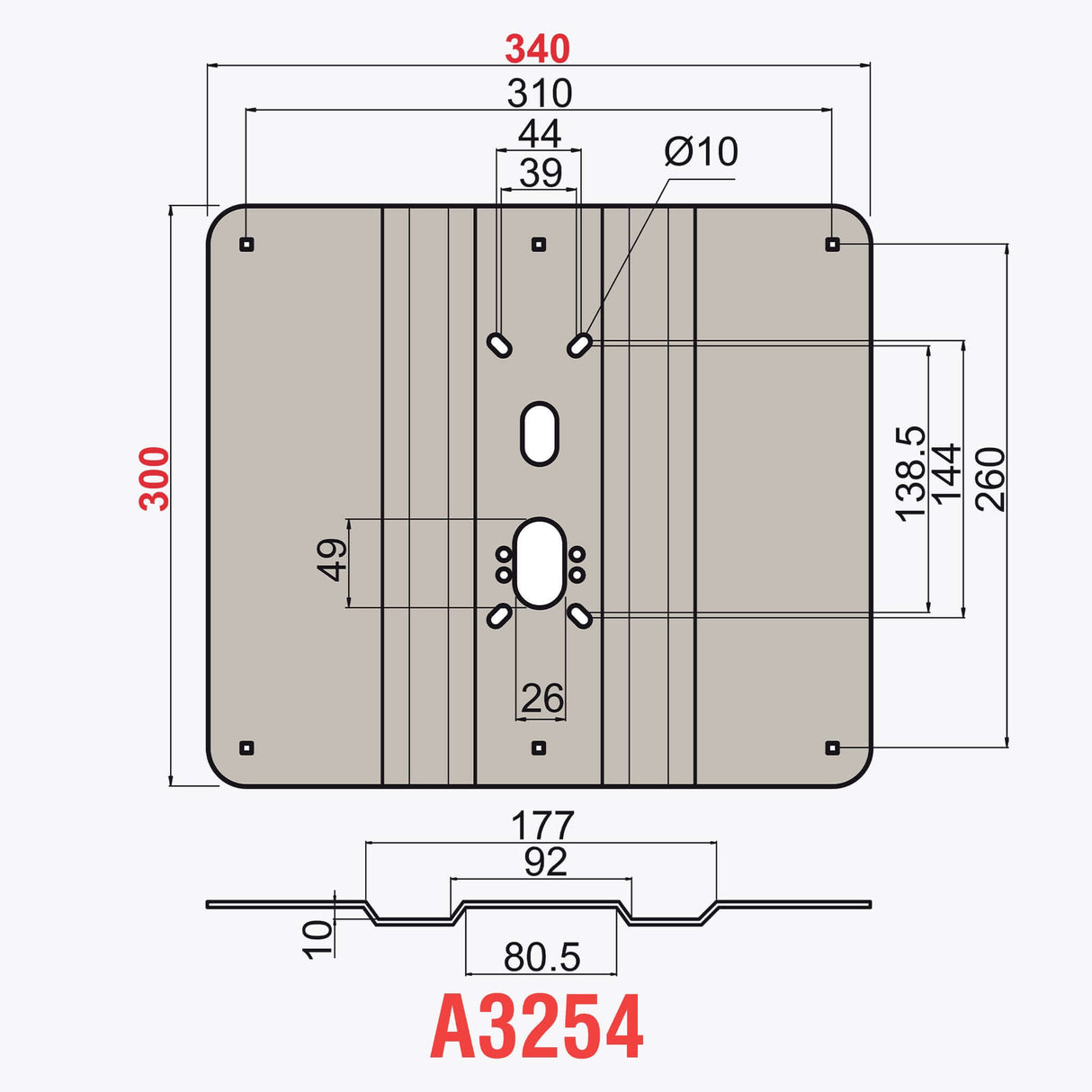 Piastra protezione basculante garage antitaglio
