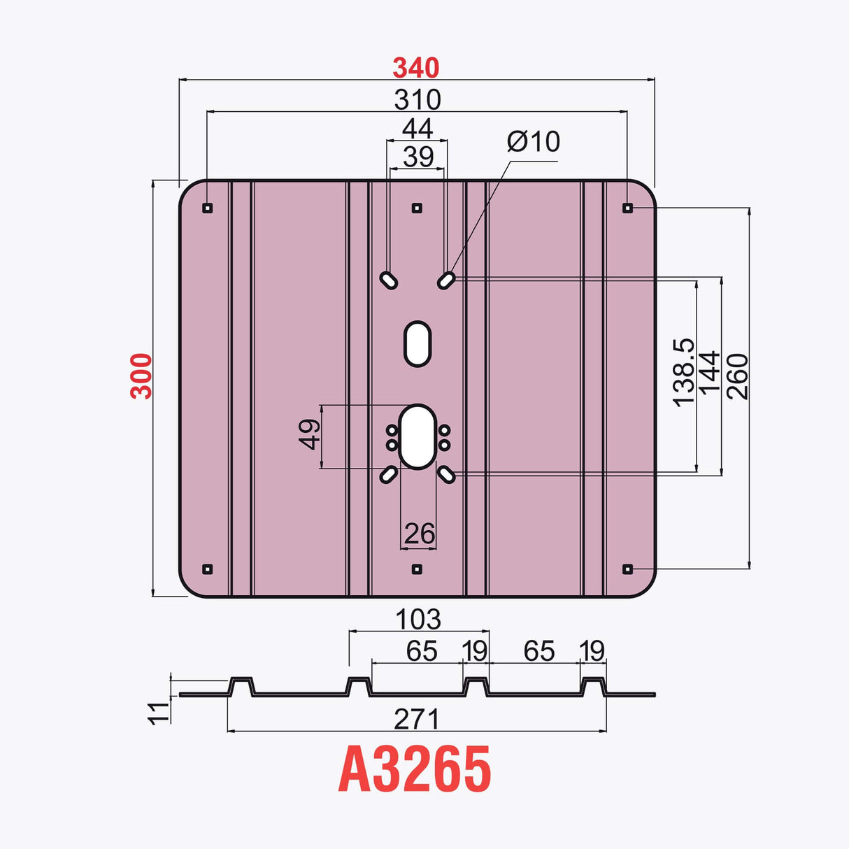 Piastra protezione basculante garage antitaglio