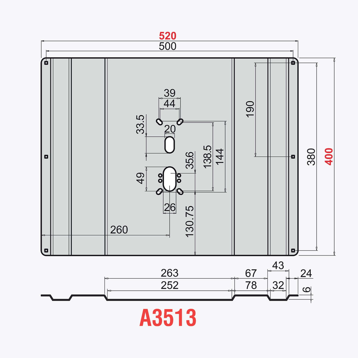 Piastra protezione basculante garage antitaglio