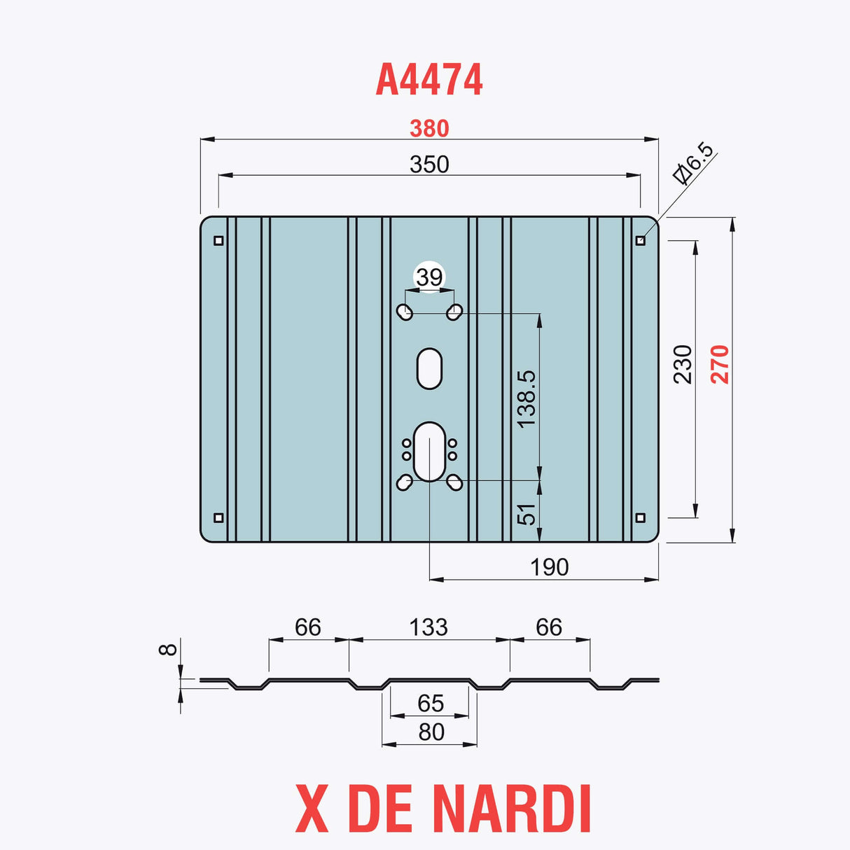 Piastra protezione basculante garage antitaglio