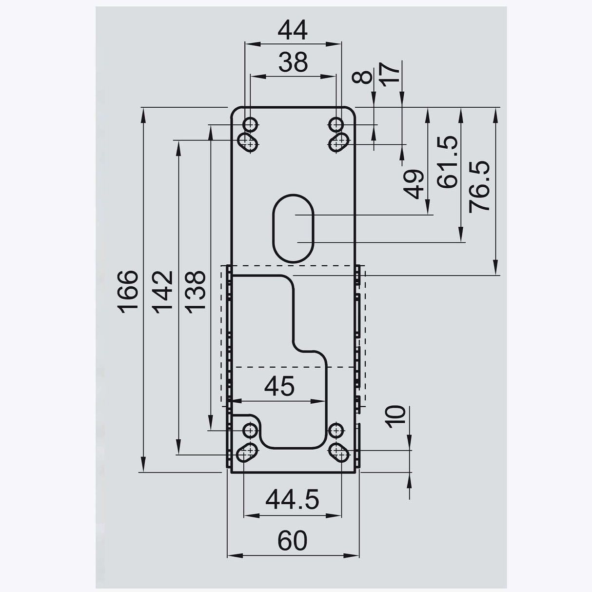 protezione interna serratura garage PS0600