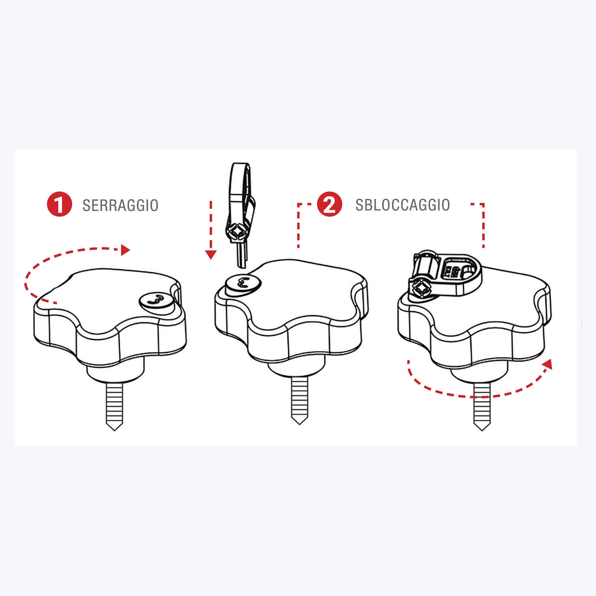 Key pomolo di sicurezza con chiave