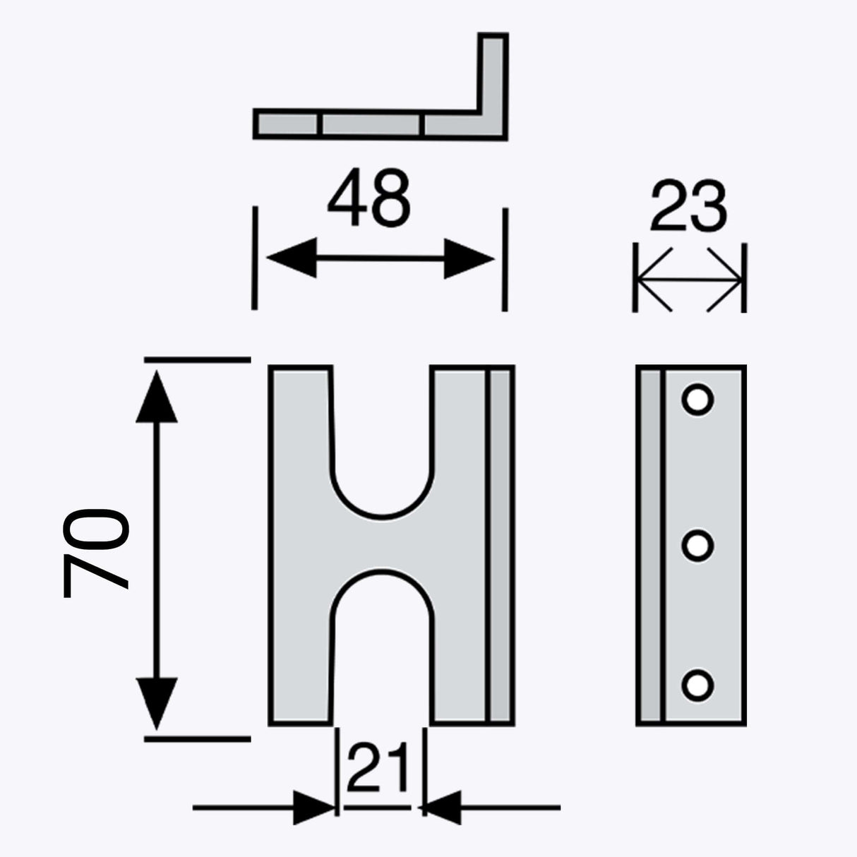 Gancio blocca anta per persiane genovesi coppia